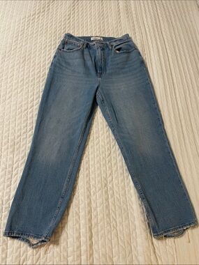 Abercrombie & Fitch Curve Love Ankle Straight Ultra High Rise Jeans